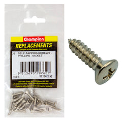 Champion - Self Tapping Screws - Rsd - Phillips - 4.8 x 19mm - Nickel Plated | C540-10