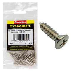 Champion - Self Tapping Screws - Rsd - Phillips - 3.5 x 25mm - Nickel Plated | C540-3