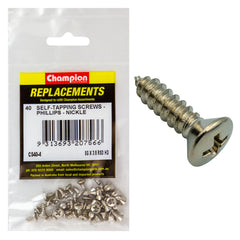 Champion - Self Tapping Screws - Rsd - Phillips - 4.2 x 9.5mm - Nickel Plated | C540-4