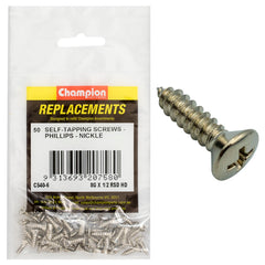 Champion - Self Tapping Screws - Rsd - Phillips - 4.2 x 13mm - Nickel Plated | C540-6
