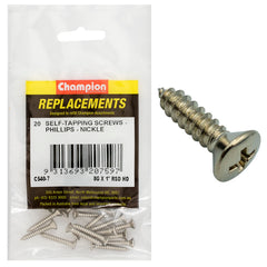 Champion - Self Tapping Screws - Rsd - Phillips - 4.2 x 25mm - Nickel Plated | C540-7