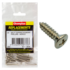 Champion - Self Tapping Screws - Rsd - Phillips - 4.2 x 32mm - Nickel Plated | C540-8