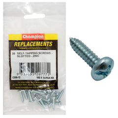 Champion - SELF TAPP SCREWS-PAN-COMBO-4.8 x 19mm-ZINC PLATED | C550-12