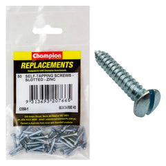 Champion - Self Tapping Screws - Rsd - Slot - 3.5 x 19mm - Zinc Palted | C550-1
