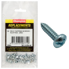 Champion - SELF TAPP SCREWS-PAN-COMBO-3.5 x 6mm-ZINC PLATED | C550-6
