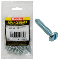 Champion - Self Tapping Screws - Pan - Slot - 3.5 x 38mm - Zinc Plated | C560-4
