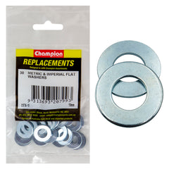 Champion - WASHERS-FLAT-STEEL-M10 x 21 x 1.6mm-ZINC PLATED | C576-10