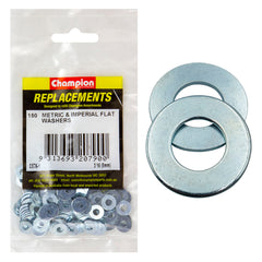 Champion - WASHERS-FLAT-STEEL-3/16" x 7/16" x 20G-ZINC PLATED | C576-1