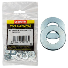 Champion - WASHERS-FLAT-STEEL-3/8" x 3/4" x 16G-ZINC PLATED | C576-4