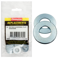 Champion - WASHERS-FLAT-STEEL-1/2" x 1" x 16G-ZINC PLATED | C576-6