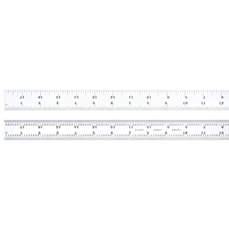 Starrett - Steel Rule 18in 4R Grad | C604R-18