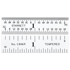 Starrett - Steel Rule 2in 4R Grad | C604R-2