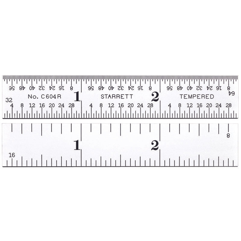 Starrett - Steel Rule 3in 4R Grad | C604R-3