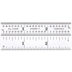 Starrett - Steel Rule 3in 4R Grad | C604R-3