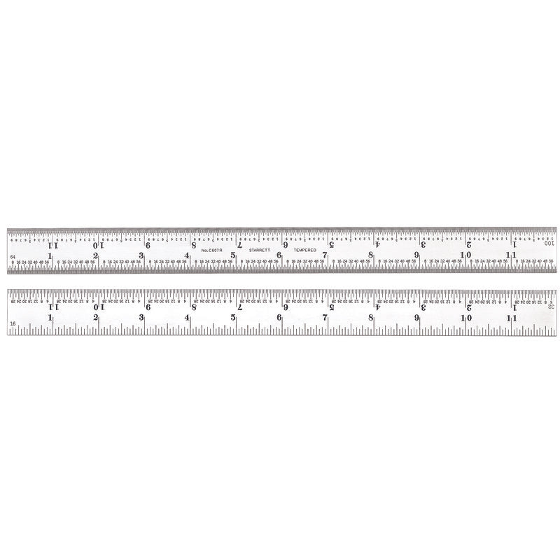 Starrett - Steel Rule 12in 7R Grad | C607R-12