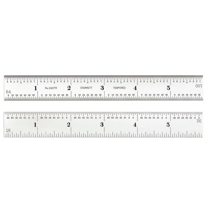 Starrett - Steel Rule 6in 7R Grad | C607R-6