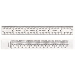 Starrett - Steel Rule 6in No. 10R Grad W/decimal Equivalents | C622R-6