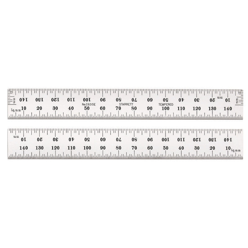 Starrett - Steel Rule 150mm No. 35 Grad End Graduations | C635E-150