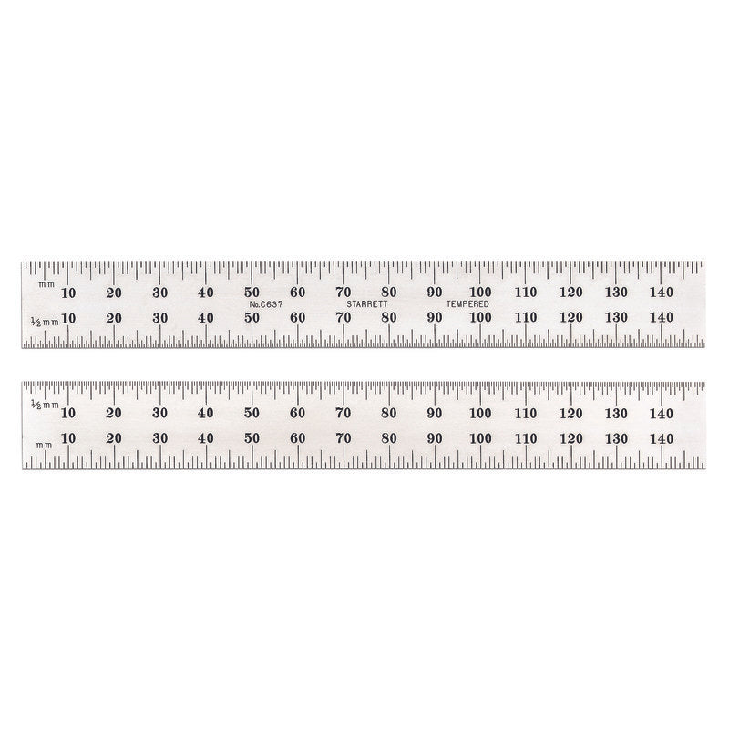 Starrett - Steel Rule 150mm No. 37 Grad | C637-150