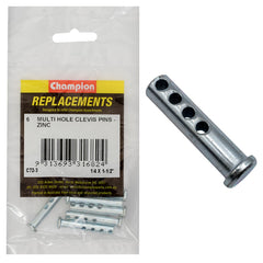 Champion - Clevis Pins - Multi Hole - 1/4" x 1 - 1/2" - Zinc Plated | C72-3