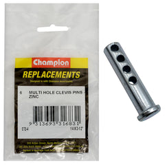 Champion - Clevis Pins - Multi Hole - 1/4" x 2 - 1/2" - Zinc Plated | C72-4