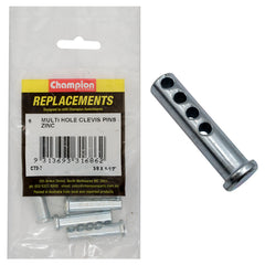Champion - Clevis Pins - Multi Hole - 3/8" x 1 - 1/2" - Zinc Plated | C72-7