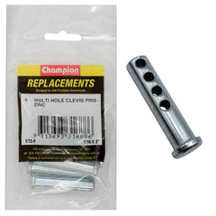 Champion - Clevis Pins - Multi Hole - 7/16" x 2" - Zinc Plated | C72-9