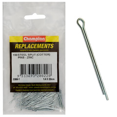 Champion - Split Pins - 1.6 x 22mm - Zinc Plated | C800-1