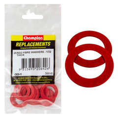 Champion - WASHERS-FLAT-FIBRE-3/4" x 1-1/8" x 1/32"-RED | C825-11