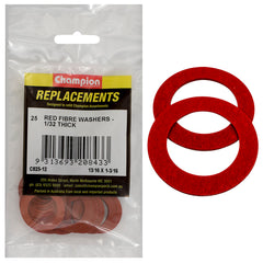 Champion - WASHERS-FLAT-FIBRE-13/16" x 1-3/16" x 1/32"-RED | C825-12