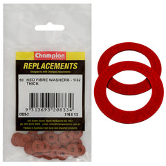 Champion - WASHERS-FLAT-FIBRE-3/16" x 1/2" x 1/32"-RED | C825-2
