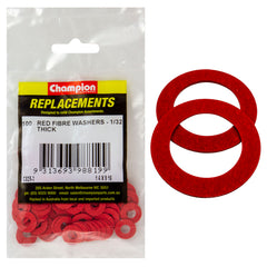 Champion - WASHERS-FLAT-FIBRE-1/4" x 9/16" x 1/32"-RED | C825-3