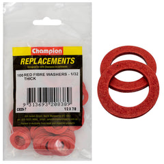 Champion - WASHERS-FLAT-FIBRE-1/2" x 7/8" x 1/32"-RED | C825-7