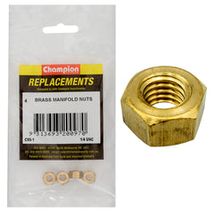 Champion - Manifold Nuts - Brass - 1/4" UNC | C95-1