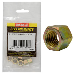 Champion - Hex Manifold Nuts - Steel - 3/8" - UNC | C96-11