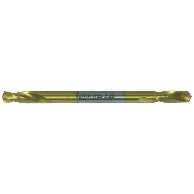 ALPHA No.20 Gauge (4.09mm) Double Ended Panel Drill Bit Carded 2pk - Gold Series No.20