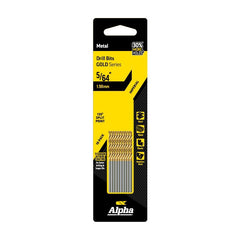 ALPHA 5/64in (1.98mm) Jobber Drill Bit - Gold Series 10 pce Trade Pack 5/64in