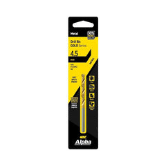 4.5mm Jobber Drill Bit Carded - Gold Series 4.5mm Jobber