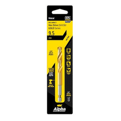 Alpha - Gold Series Hex Shank Quick Release Drill Bits - Various Sizes | C9QRM020