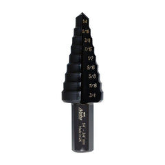 ThunderMax Step Drill Straight Flute 1/4in -3/4in Imperial Carded ThunderMax Step