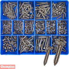 Champion - Self Tapping Screw Countersunk X'rec Stainless Steel Assortment | CA1820