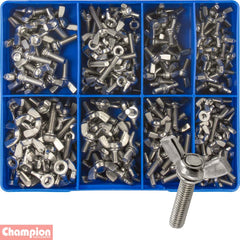 Champion - Metric Stainless Steel 316/a4 Wing Screw & Nut Assortment | CA1892