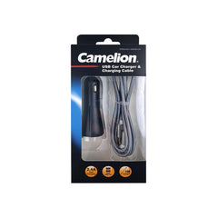 Power DC - Camelion Usb Car Charger 2.4A + Lightning Usb Cable | CAAC807