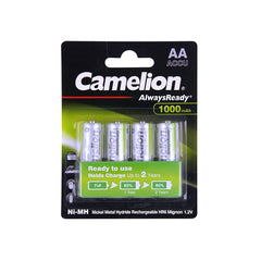 Power DC - CAMELION Always Ready AA 1000mAh Rechargeable 4Pc | CAAR6/4L
