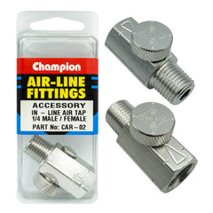 Champion - In - Line Air Tap - 1/4" - Male/female | CAR-02