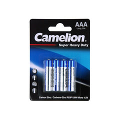 Power DC - CAMELION Super Heavy Duty AAA 4Pc | CAR3U/4