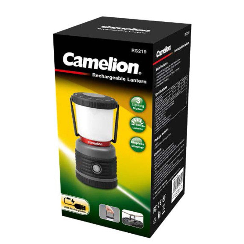 Power DC - Camelion Lantern  Rechargeable 3 Lighting Modes 1400 Lumen Dimmer | CART219