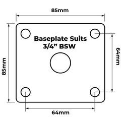 Richmond Rolling Solutions - CATERPLATEZP ZINC PLATED PLATE | 062CATERPLATEZP