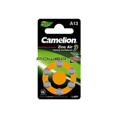 Power DC - Camelion A13 Zinc Air 1.45V Pack Of 6 | CAZA13