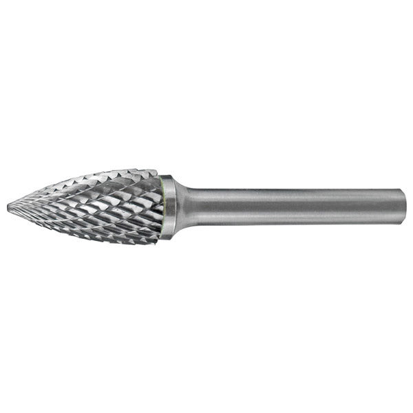 ITM - HOLEMAKER CARBIDE BURR, TREE SHAPE POINTED END 1/2" X 1" HEAD, 1/4" SHANK DC | CB-SG5